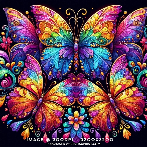 Luxury Ornate Mandala Butterflies