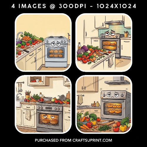 Funny Tired Oven and Messy Kitchen Images