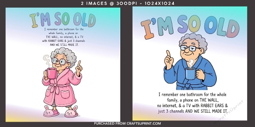  Im So Old Nostalgia Senior Birthday Card Topper