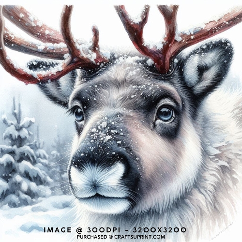 Reindeer Close Up Portrait Winter Christmas (2)
