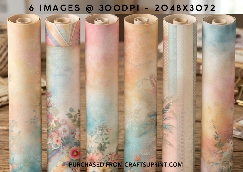 Shabby Chic Pastel Floral Backgrounds Set 2