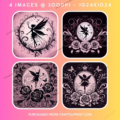 Elegant Gothic Fairy Silhouette 