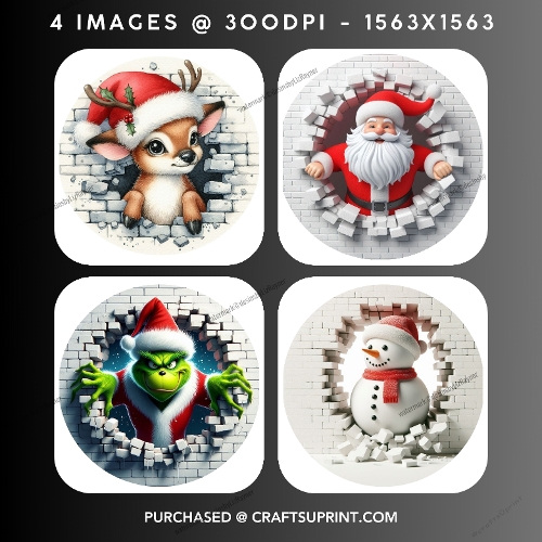 Christmas 3D Wall Breaker Set 1