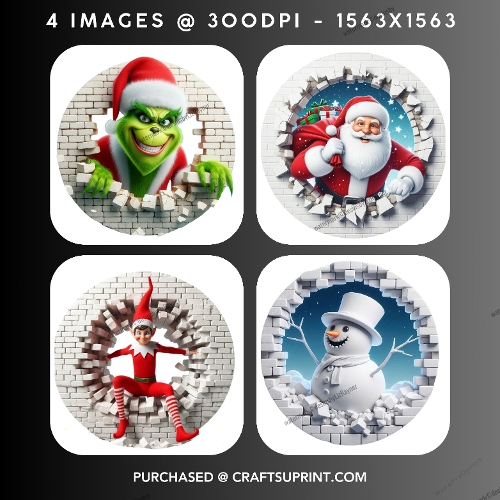 Christmas 3D Wall Breaker Set 2