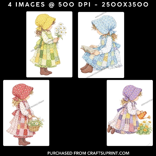 Vintage Sunbonnet Girls Set 1