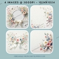 Pastel Floral & Ribbon Elegant Card Making Kit (Set 3)
