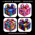 Vibrant Metallic Gift Boxes