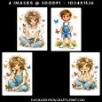 Cute Whimsical Spring Girl and Boy in Denim