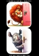 Cute Peekaboo Safari Animals Lion and Rhino