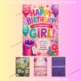 Glittery Pink Floral Happy Birthday to a Wonderful Girl Card Kit