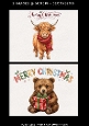 Cute Christmas Highland Cow and Teddy Bear – 2 Printable Holiday Card Fronts