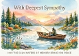 With Deepest Sympathy Fisherman Lake Landscape Card Background