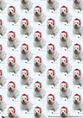 Westie Snow Globe Christmas Background