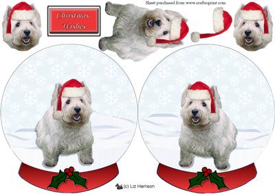 Westie Dog Christmas Snow Globe