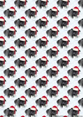 Staffordshire Bull Terrier Christmas Snow Globe Background