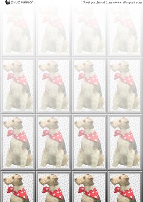 Fox Terrier Wire Haired Dog Vellum Sheet