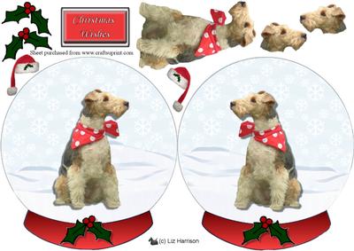 Fox Terrier Christmas Snow Globe
