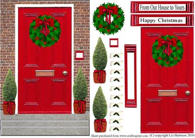 Christmas Door 3D Decoupage