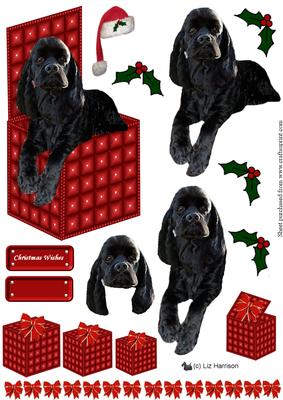 Cocker Spaniel Puppy Christmas Box