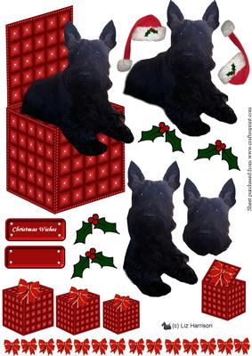 Scottish Terrier Christmas Box