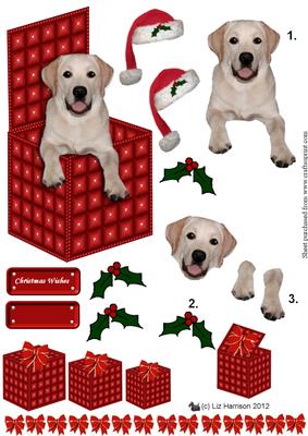 Golden Labrador Christmas Box