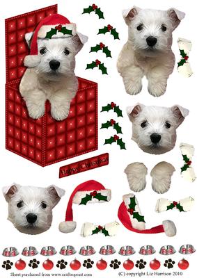 Westie Puppy Christmas Box