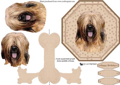 Briard Plate Shaped Card & Stand