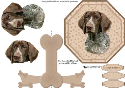 Pointer Plate Shaped Card & Stand