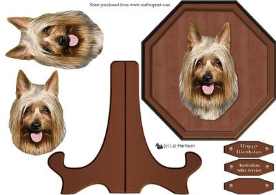 Australian Silky Terrier Plaque & Stand
