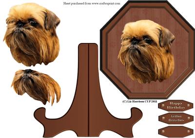 Griffon Bruxellois Plaque & Stand