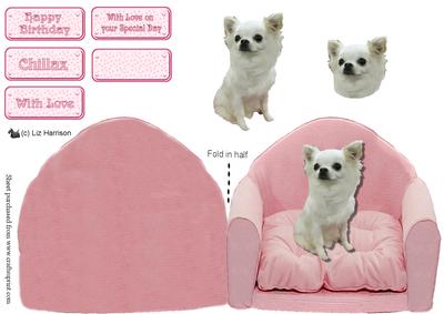 Chihuahua on a Pink Chair
