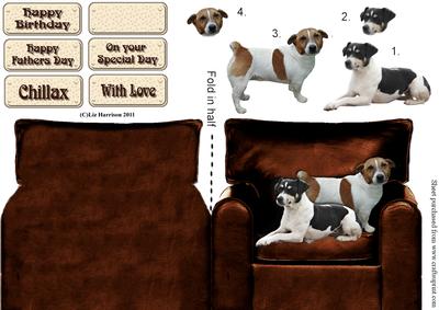 Jack Russell Terriers in an Armchair