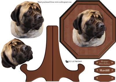 Mastiff Plate Plaque & Stand