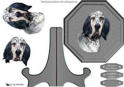 English Setter Plaque with Stand