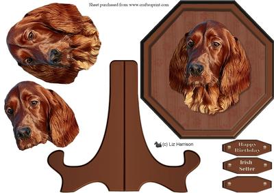 Irish Red Setter Plaque & Stand