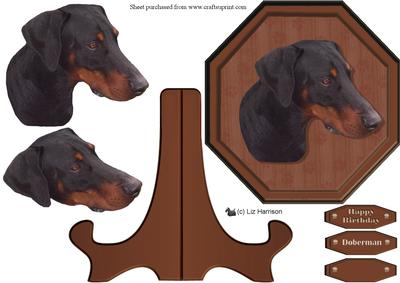 Doberman Plaque & Stand