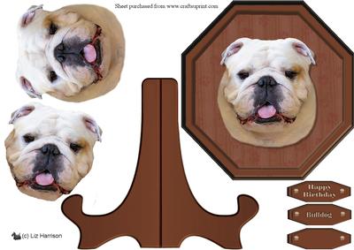 Bulldog Plaque & Stand