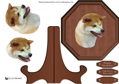 Japanese Akita Inu Plaque & Stand