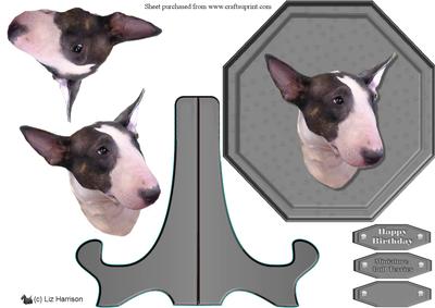 Bull Terrier (miniature) Plaque & Stand