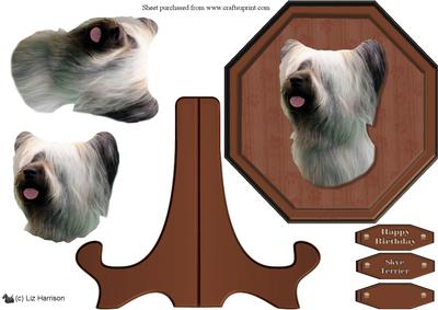 Skye Terrier Plaque & Stand