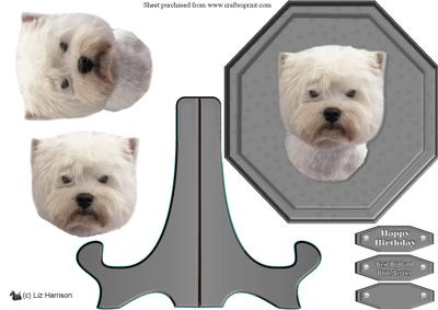 West Highland White Terrier Plaque & Stand