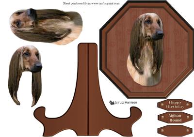 Afghan Hound Plaque & Stand