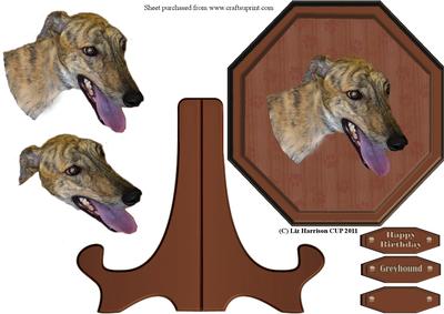 Greyhound Plaque & Stand