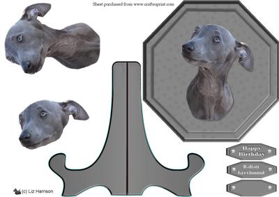 Italian Greyhound Plaque & Stand