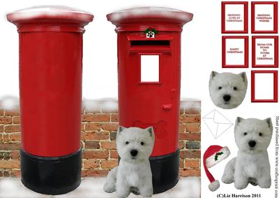 West Highland White Terrier Christmas Post Box