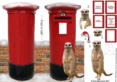 Meerkat Christmas Post Box