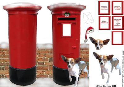 Chihuahua Christmas Post Box