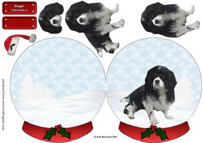 Cavalier King Charles Spaniel Christmas Snow Globe