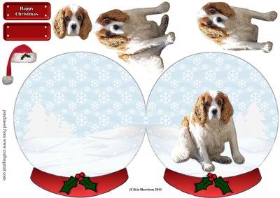 Cavalier King Charles Spaniel Christmas Snow Globe