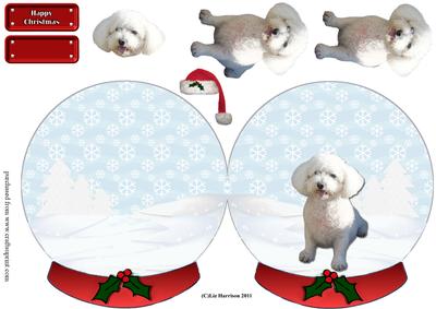 Bichon Frise Christmas Snow Globe